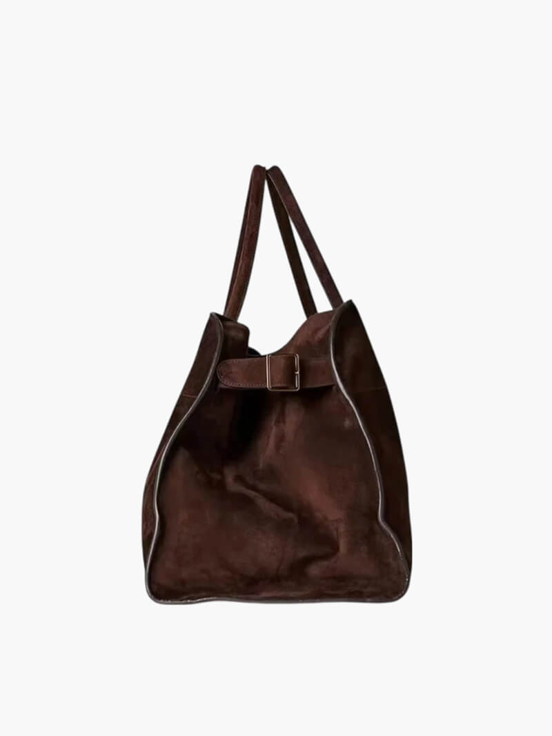 Women's large structured tote bag with adjustable shoulder straps