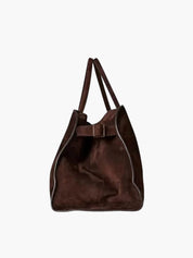 Women's large structured tote bag with adjustable shoulder straps