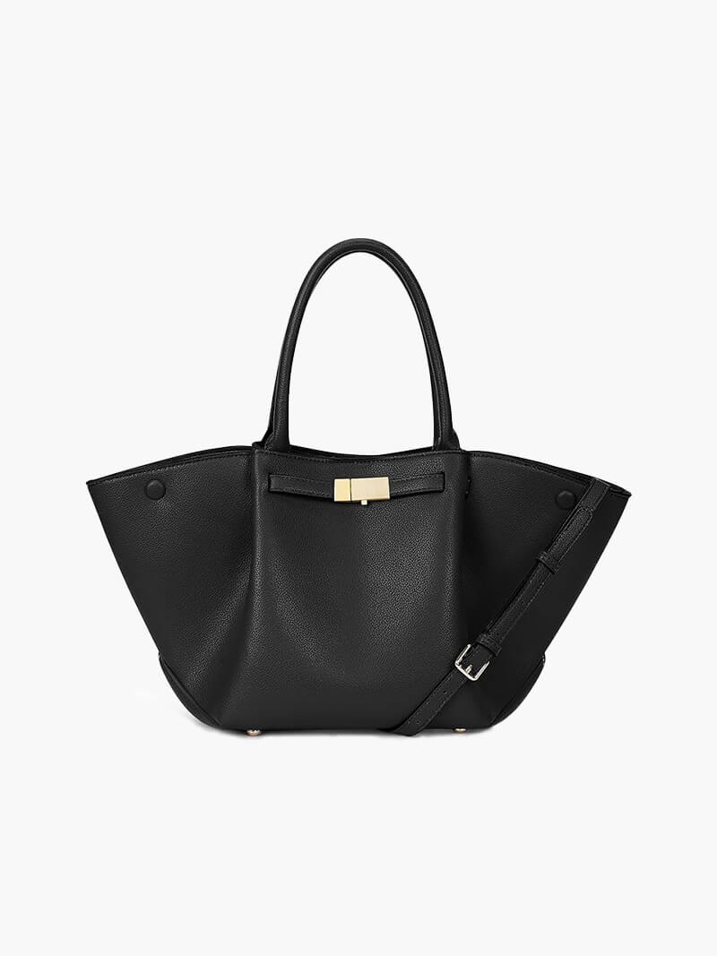 Women's faux leather handbag with adjustable shoulder strap