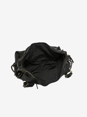 Women's vintage faux leather shoulder bag with zip