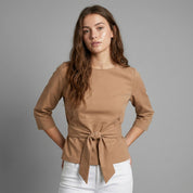 Women's lightweight tie waist top