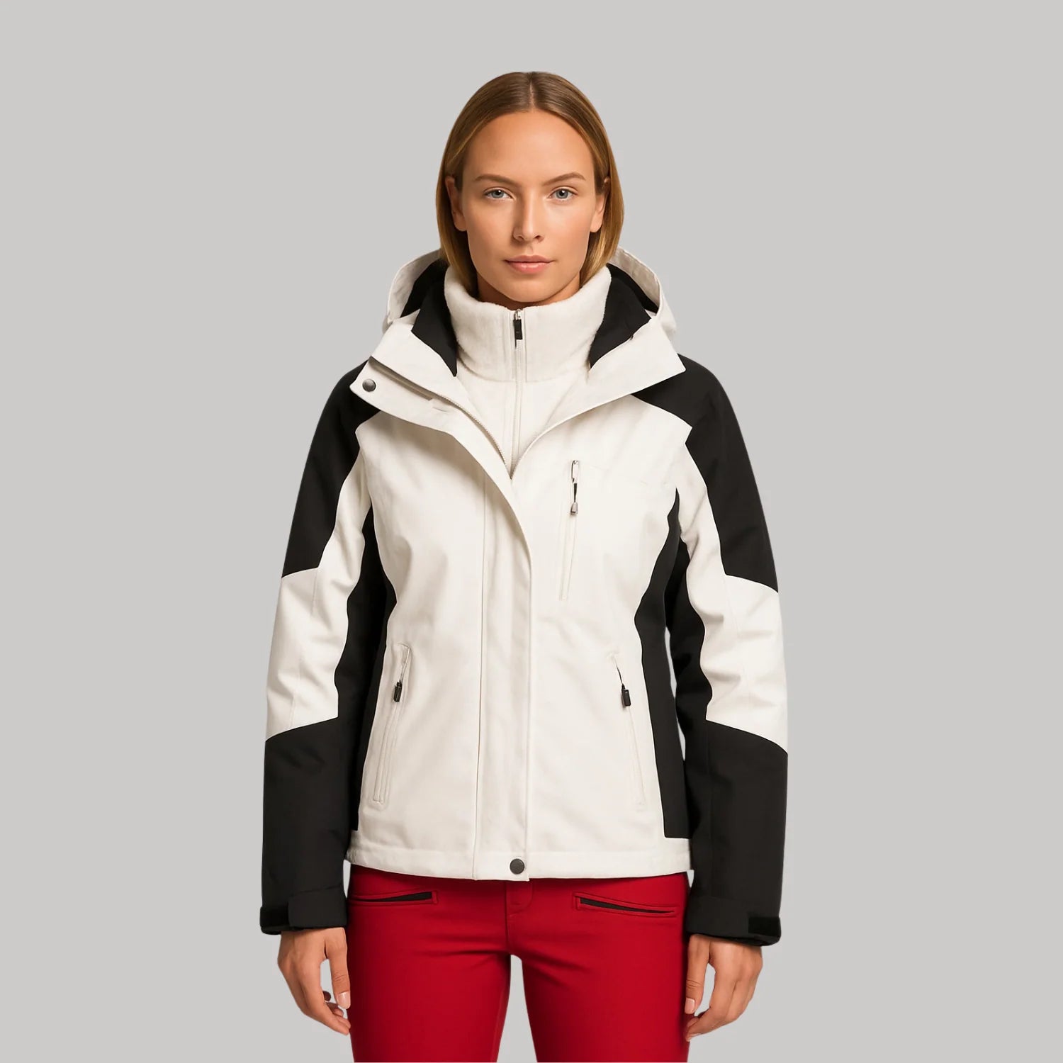 Women's 3-in-1 parka with hood and zip pockets, photo 1