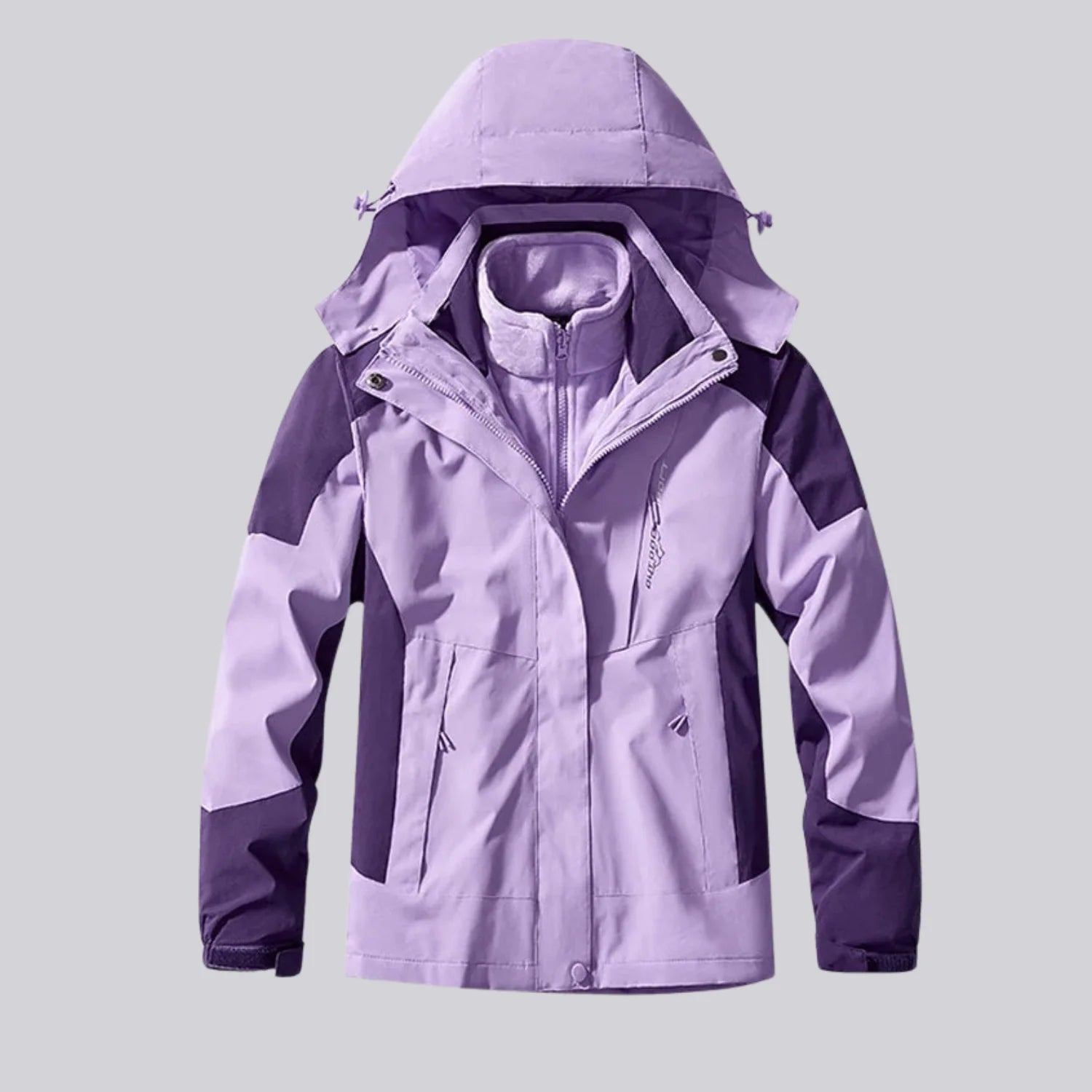 Women's 3-in-1 parka with hood and zip pockets, photo 9