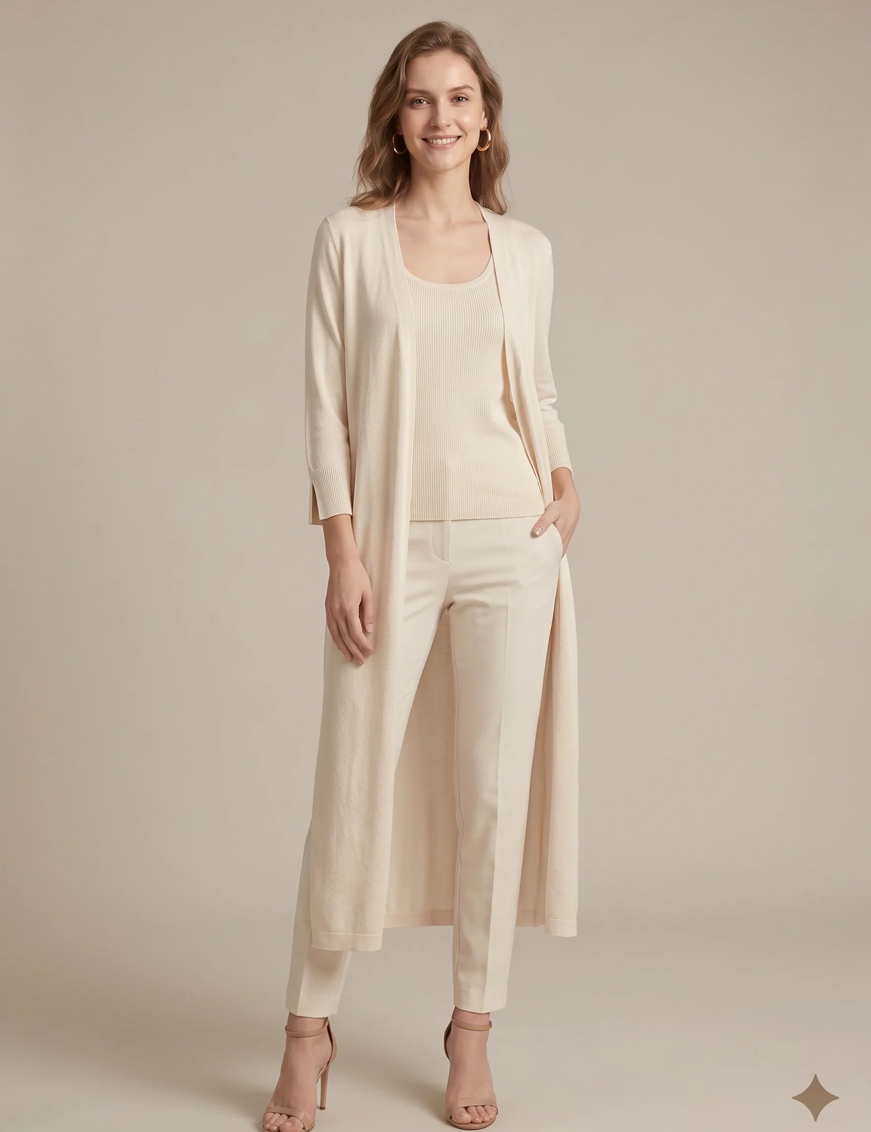 Women's longline open cardigan relaxed fit, photo 1