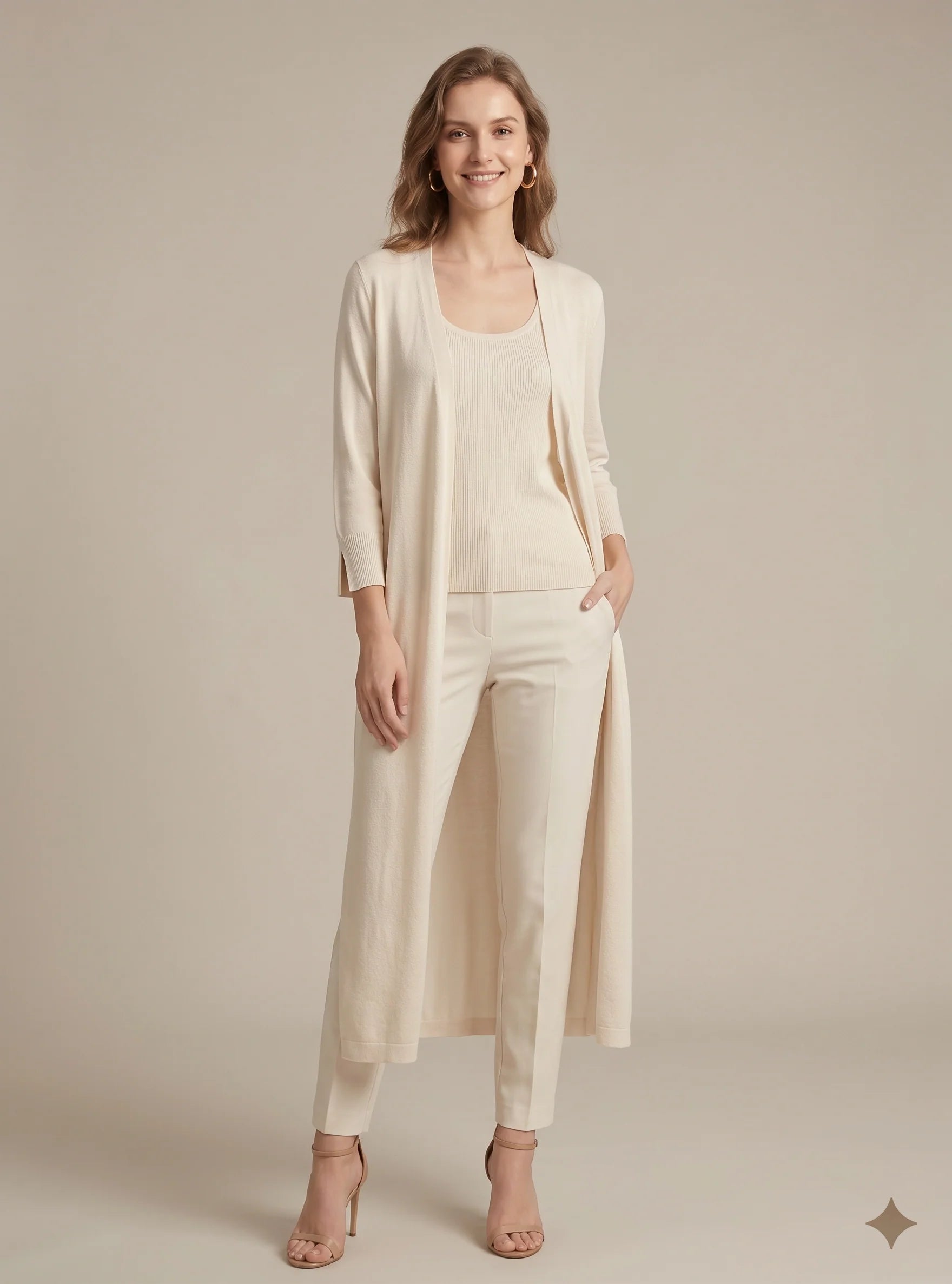 Women's longline open cardigan relaxed fit, photo 1