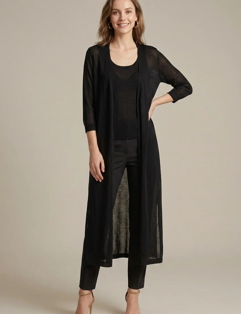 Women's longline open cardigan relaxed fit, photo 2