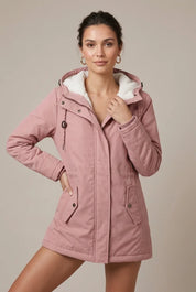 Women's parka coat with hood and teddy lining, photo 6