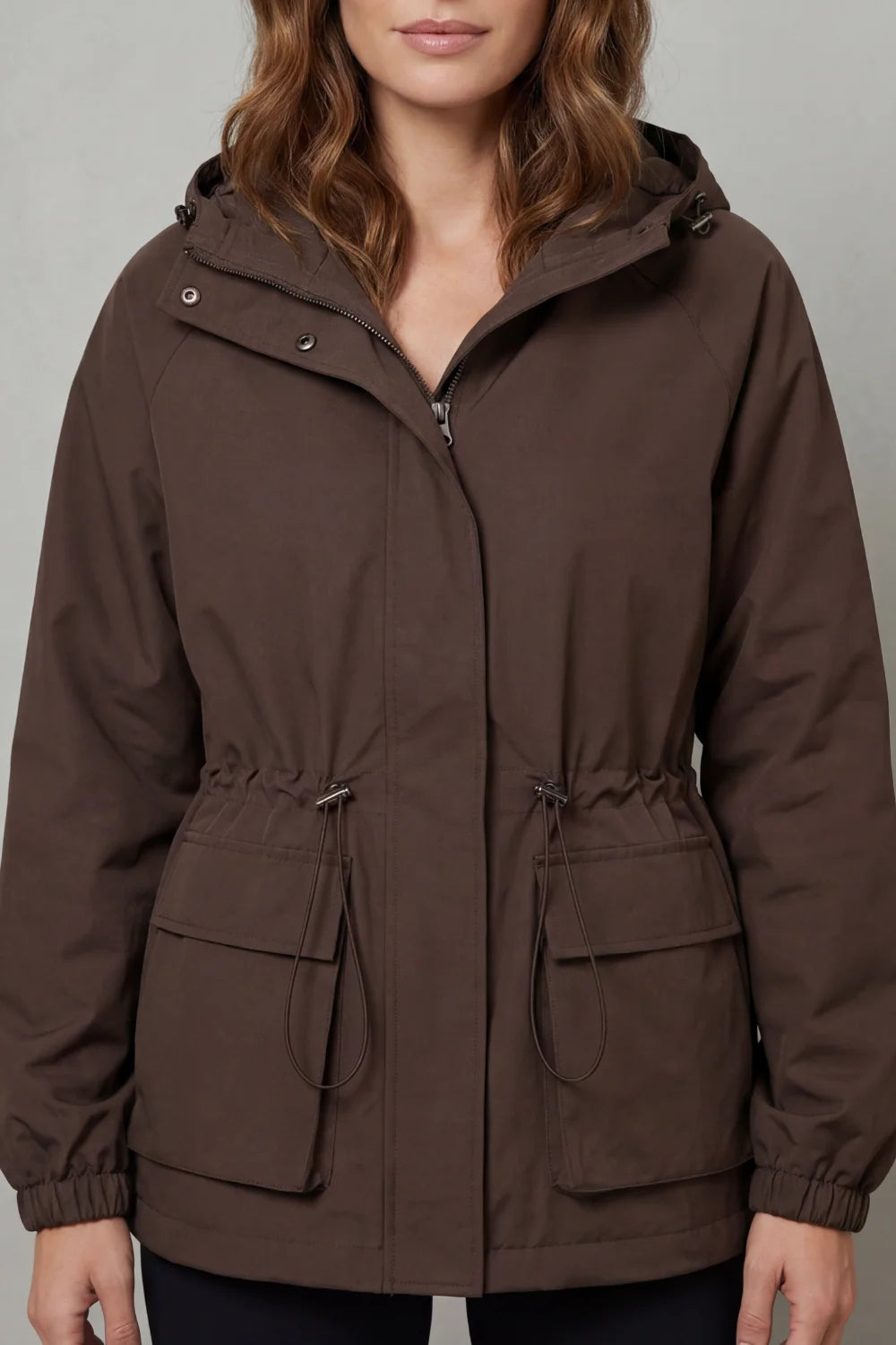 Women's parka with hood and drawstring waist, photo 2