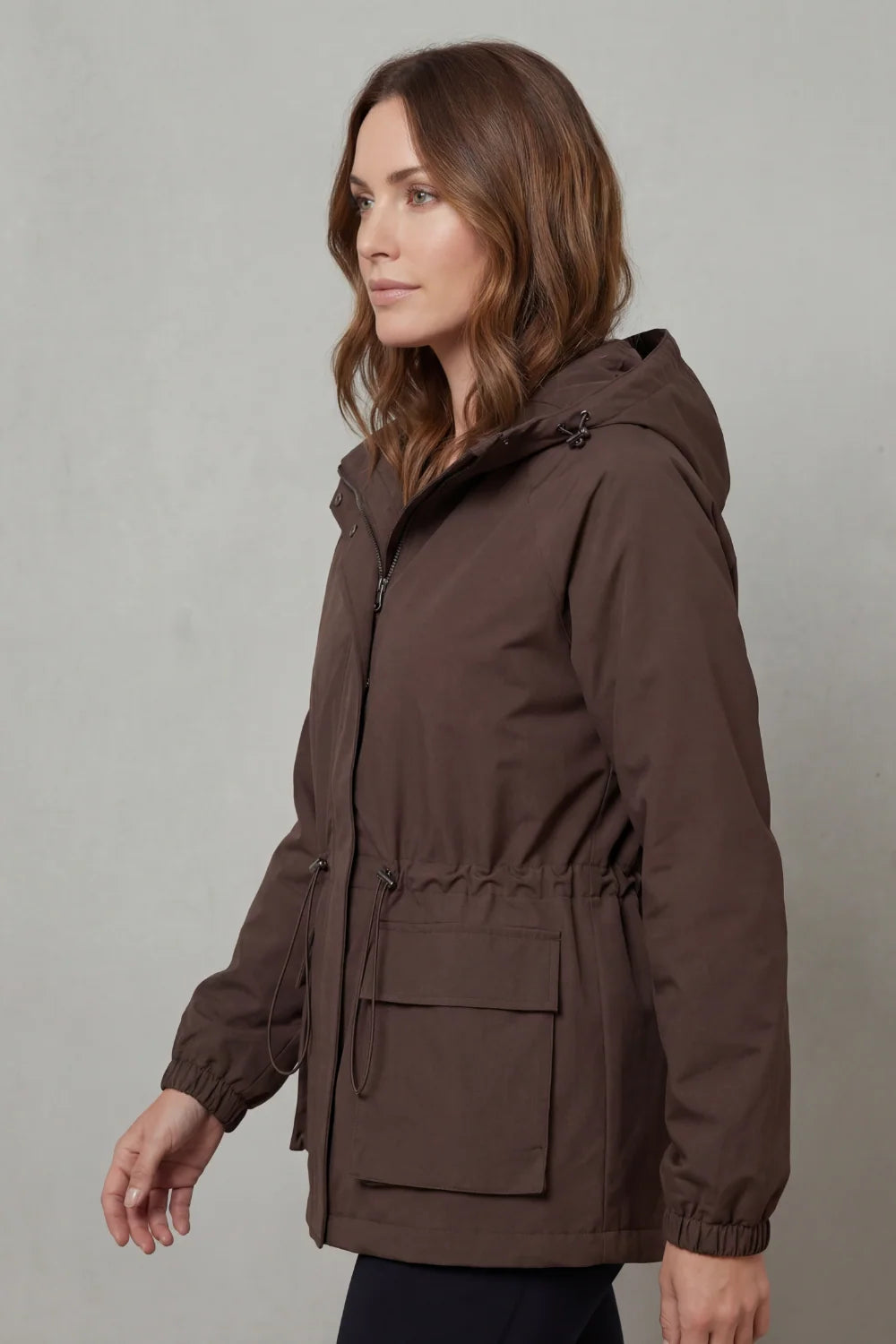 Women's parka with hood and drawstring waist, photo 3