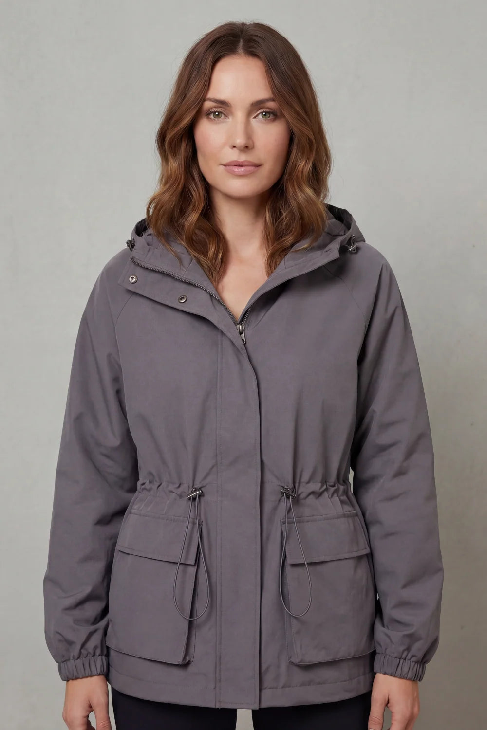 Women's parka with hood and drawstring waist, photo 5