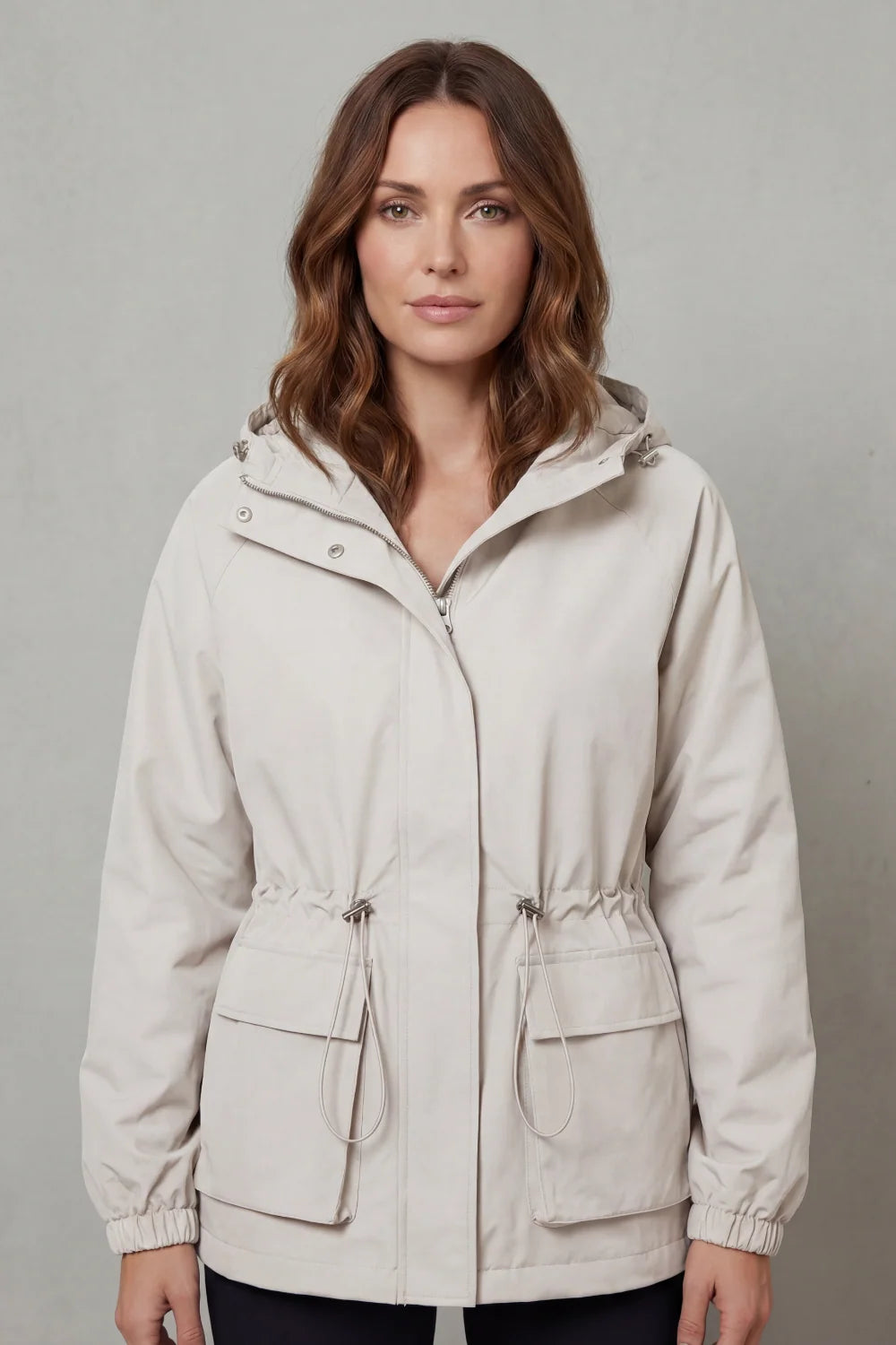 Women's parka with hood and drawstring waist, photo 8