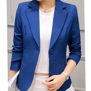 Blazer dames getailleerd met klassieke revers en één knoop