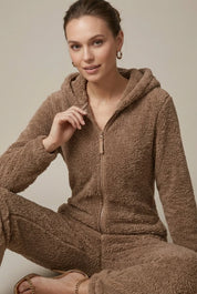 Women's teddy onesie with hood and front zip, photo 2