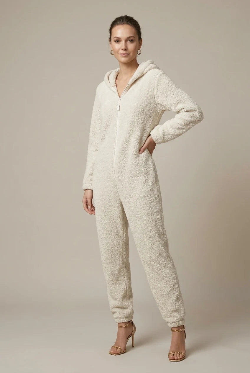 Women's teddy onesie with hood and front zip, photo 4