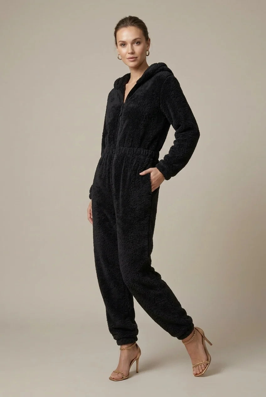 Women's teddy onesie with hood and front zip, photo 6