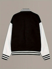 Women's varsity bomber jacket with contrast sleeves, photo 3
